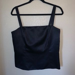 Vintage satin cropped tank top
